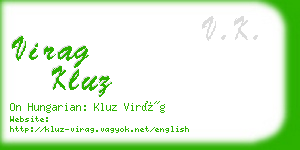 virag kluz business card